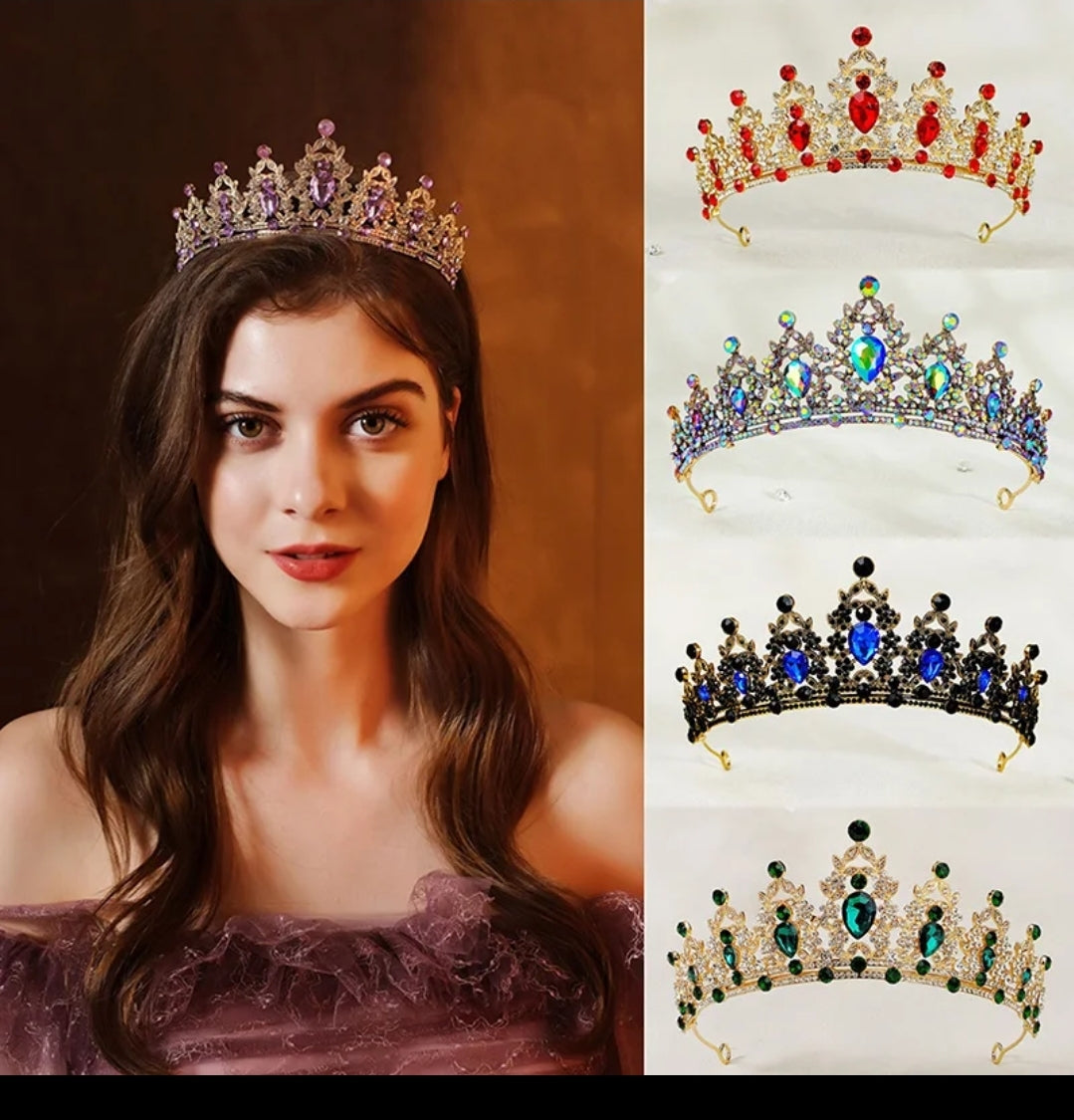 Princesa dorada con diamantes fucsia