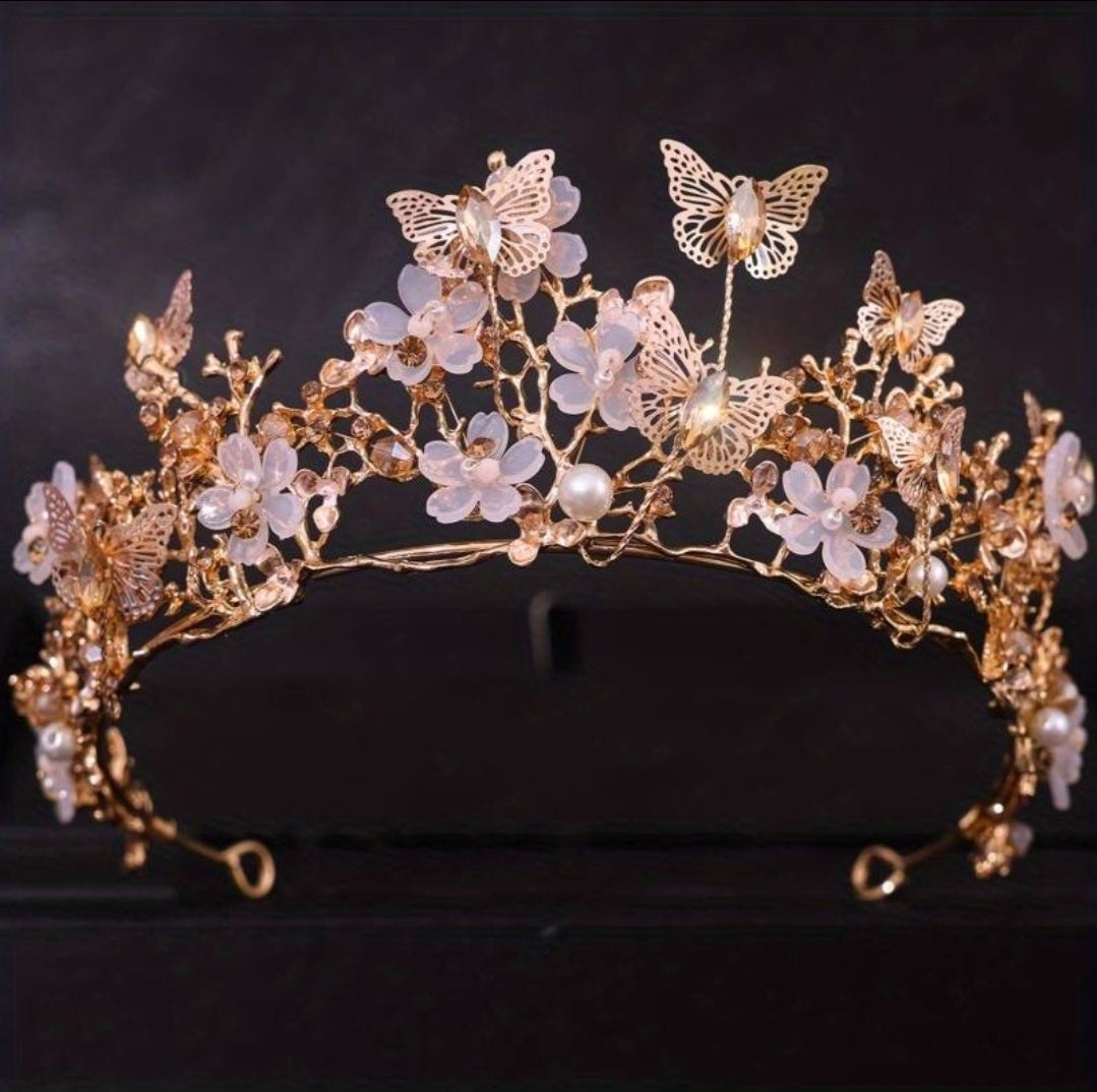 Tiara Mariposa Dorada o Champán